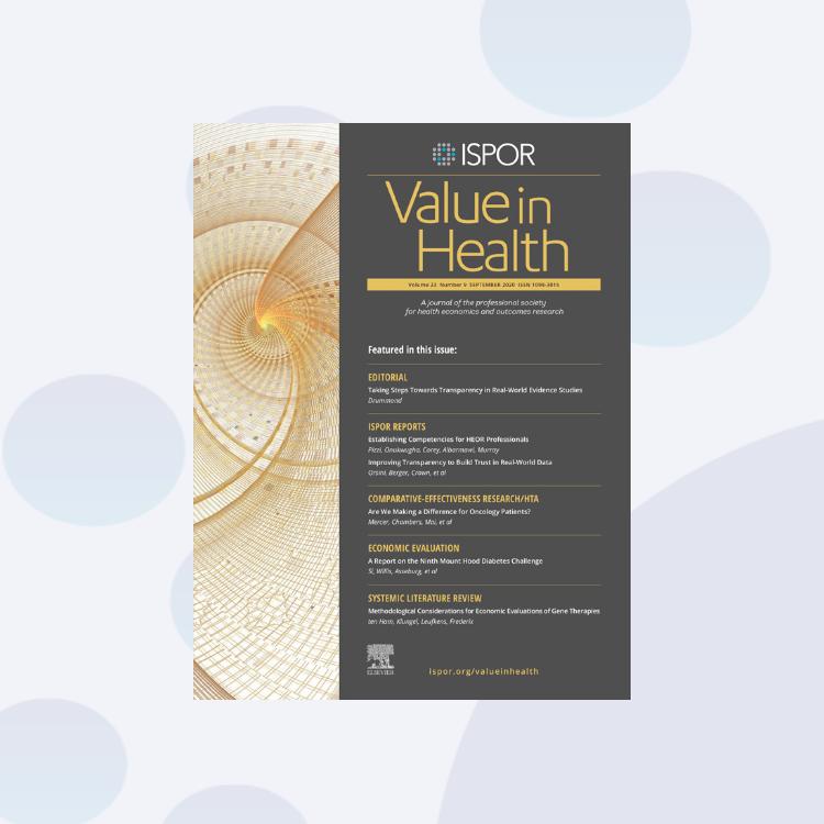 ISPOR - Value in Health - Report Cover