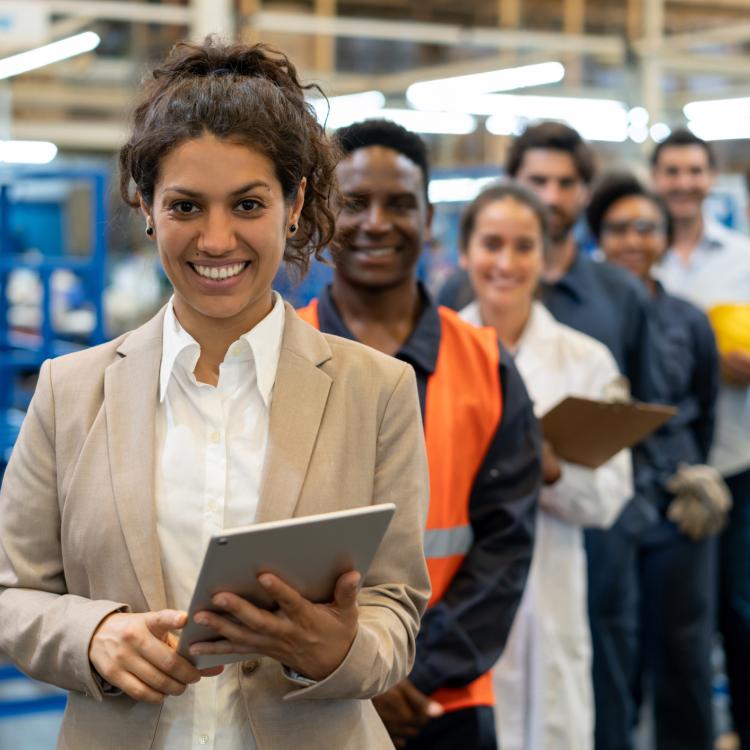 workers at a warehouse