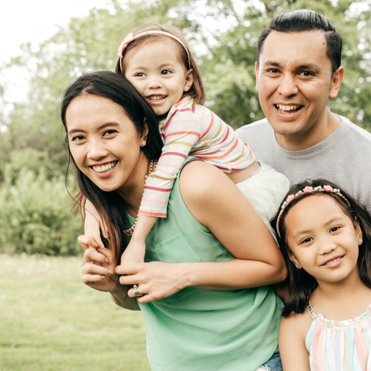 Latino Family having fun together