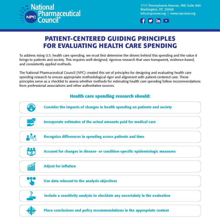 Health Care Spending Guiding Principles Infographic Cover