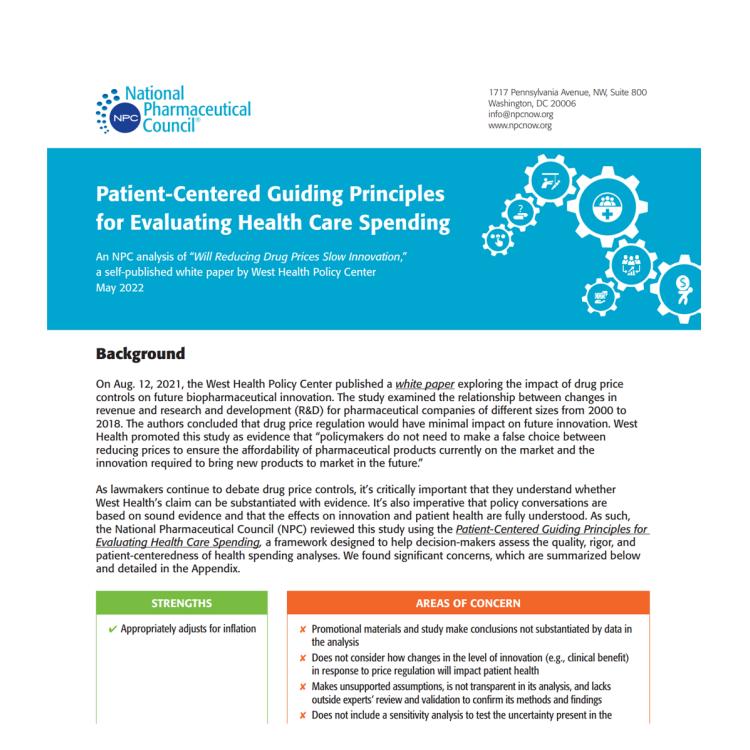 Health Care Spending Guiding Principle Case Study