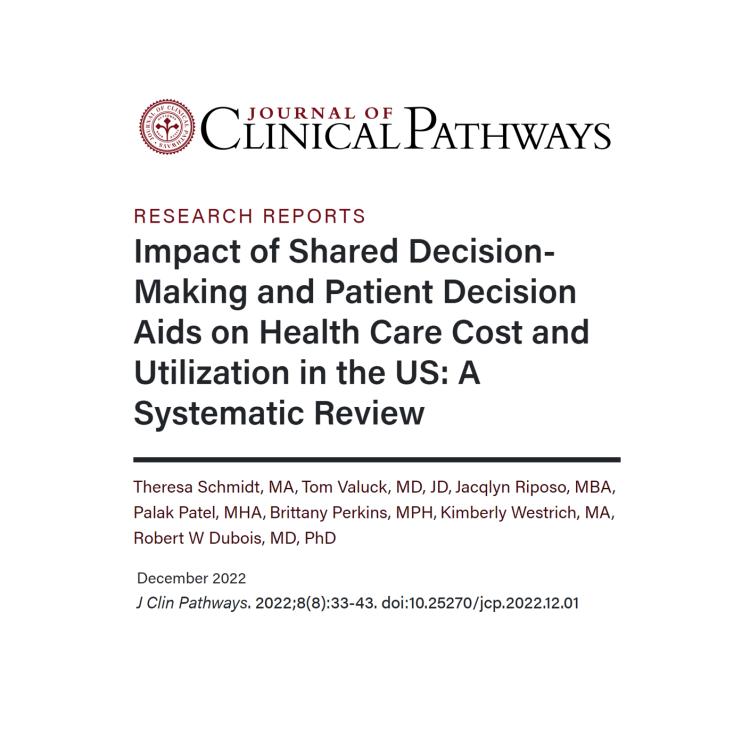 Journal of Clinical Pathways: Impact of Shared Decision-Making